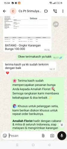 Testimonial Papan Bunga dalembalar