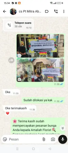 Testimonial Papan Bunga dalembalar