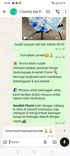 Testimonial Standing Flower dalembalar