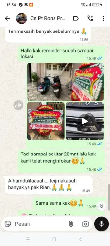 Testimonial Papan Bunga dalembalar